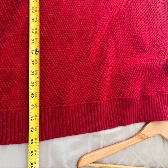 New J. Jill Red Knit Long Sleeve Midi Dress Size 3X - Picture 6 of 6